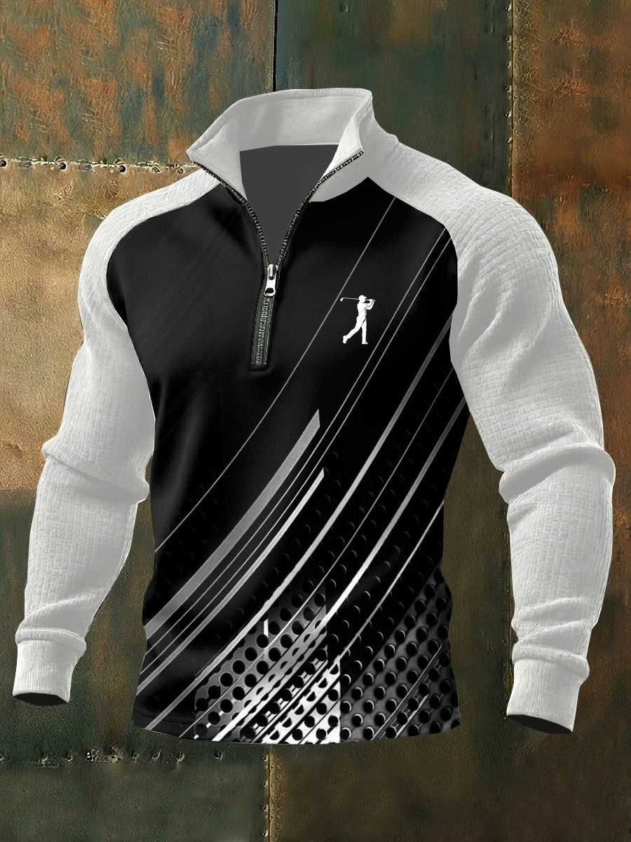 Men's Vintage Business Style Printed Casual Sweatshirt