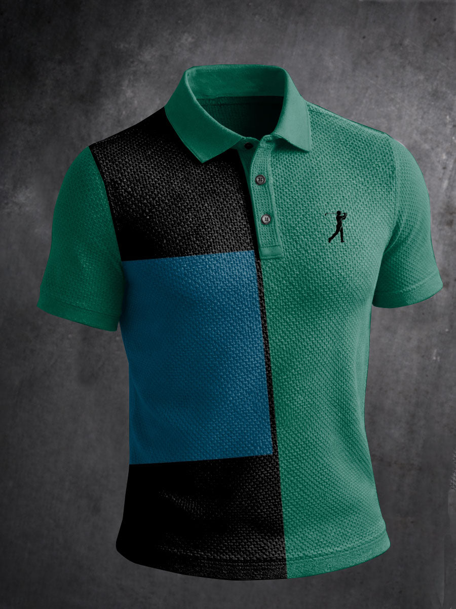 Men's Vintage Business Style Printed Casual Polo Shirt