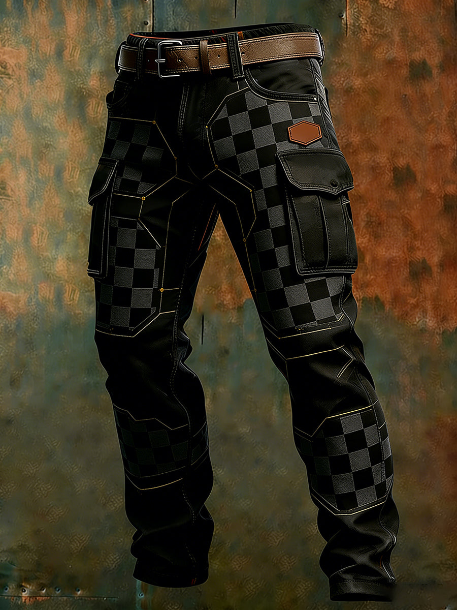 Men's Retro Business Style Casual Work Trousers