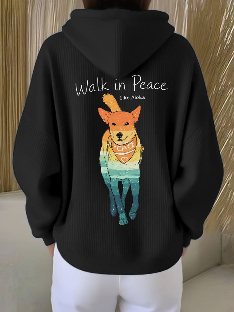 Women's Walk For Peace Printed Hoodie