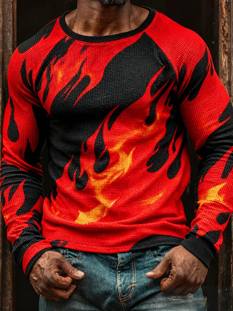 Men's Vintage Business Abstract Art Casual Top