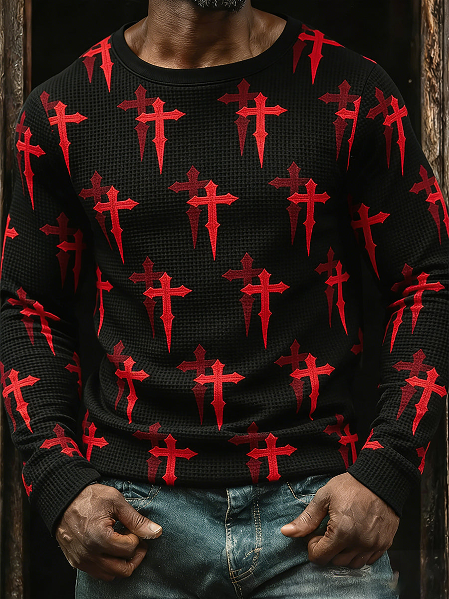 Men's Vintage Business Abstract Art Casual Top