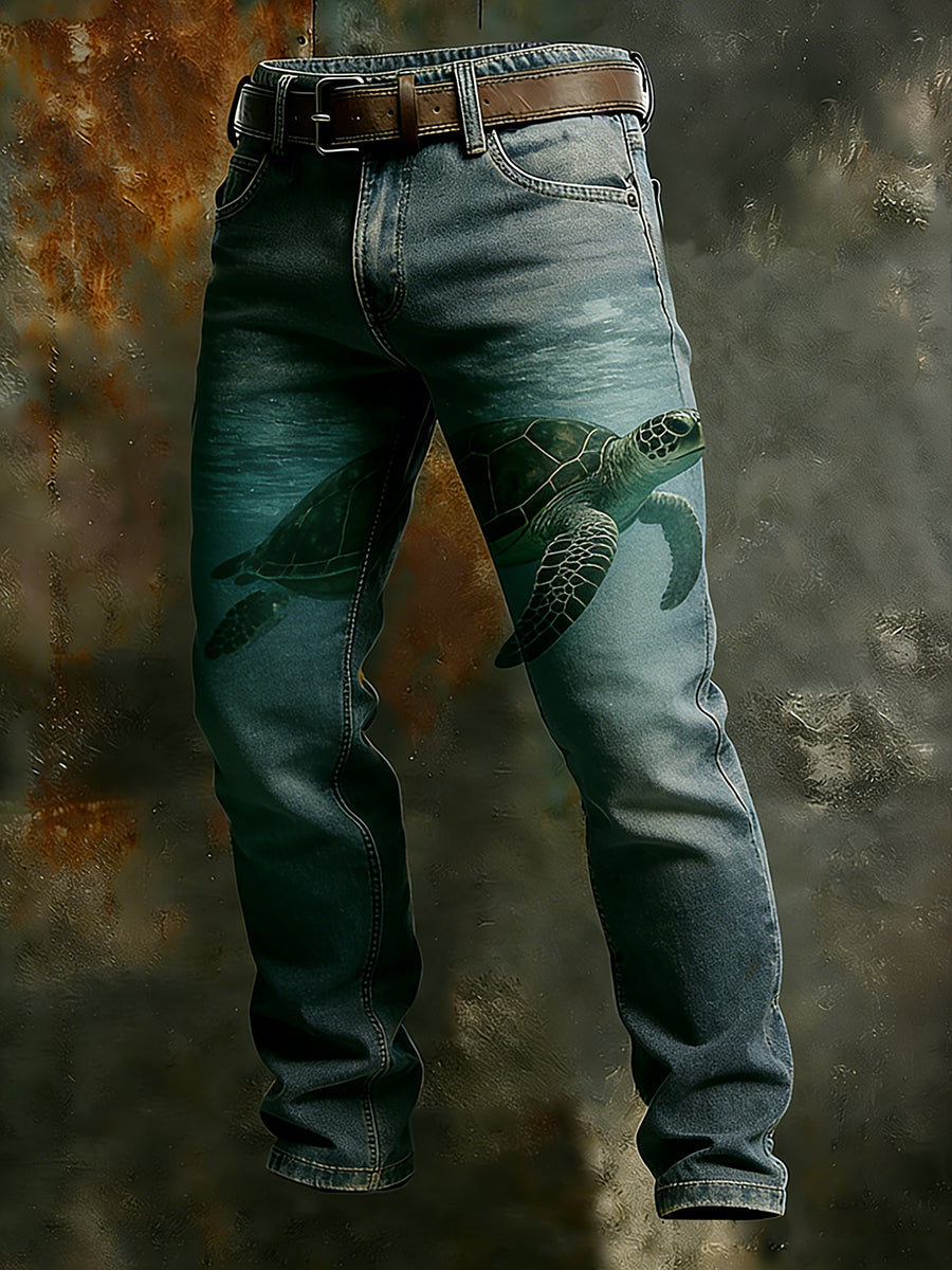 Men's Retro Business Style Casual Work Trousers