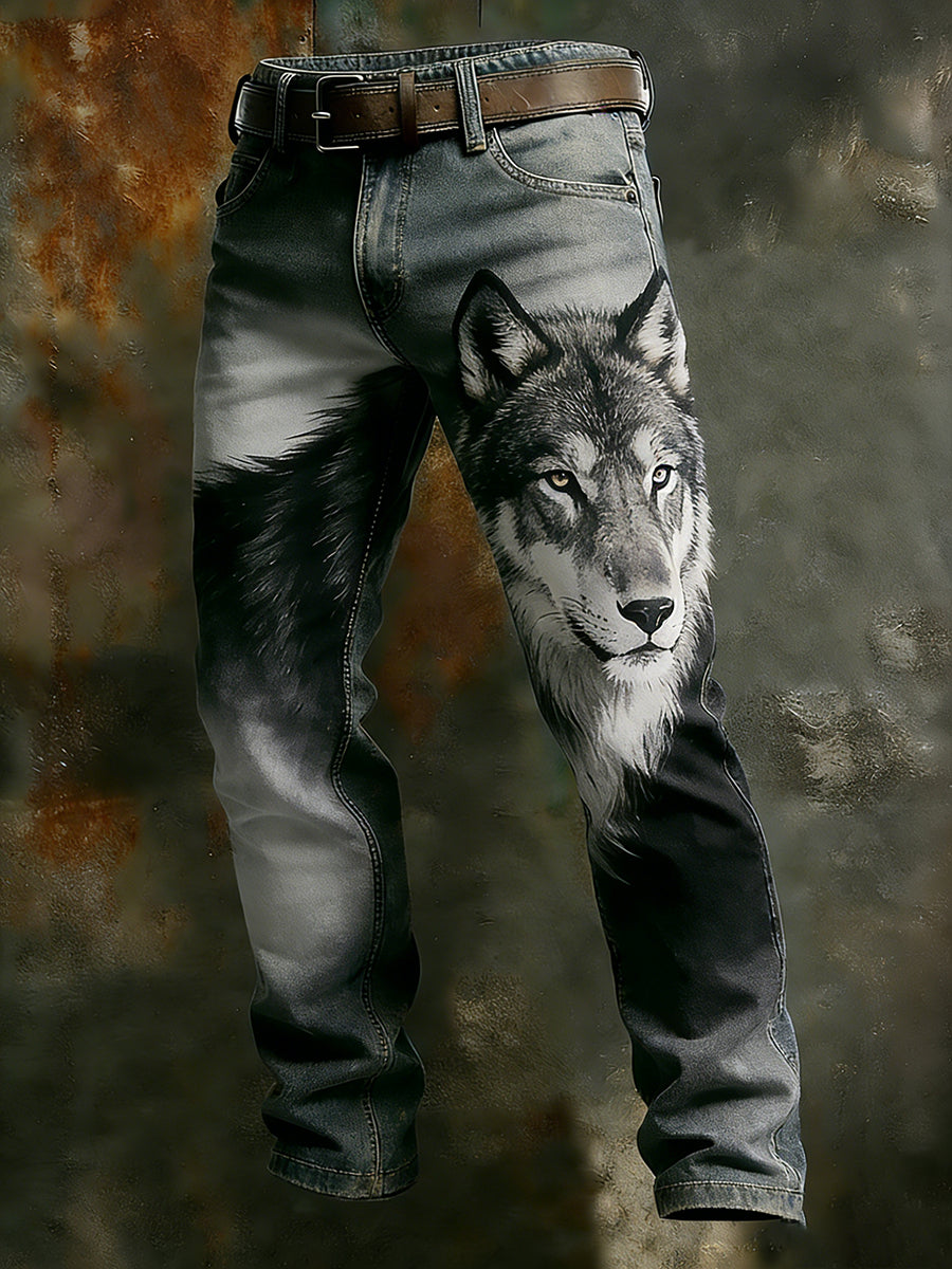 Men's Retro Business Style Casual Work Trousers