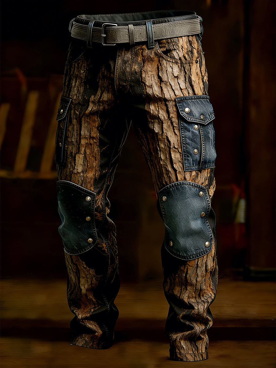 Men's Retro Business Style Casual Work Trousers