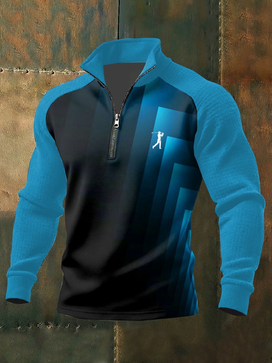 Men's Vintage Business Style Printed Casual Sweatshirt