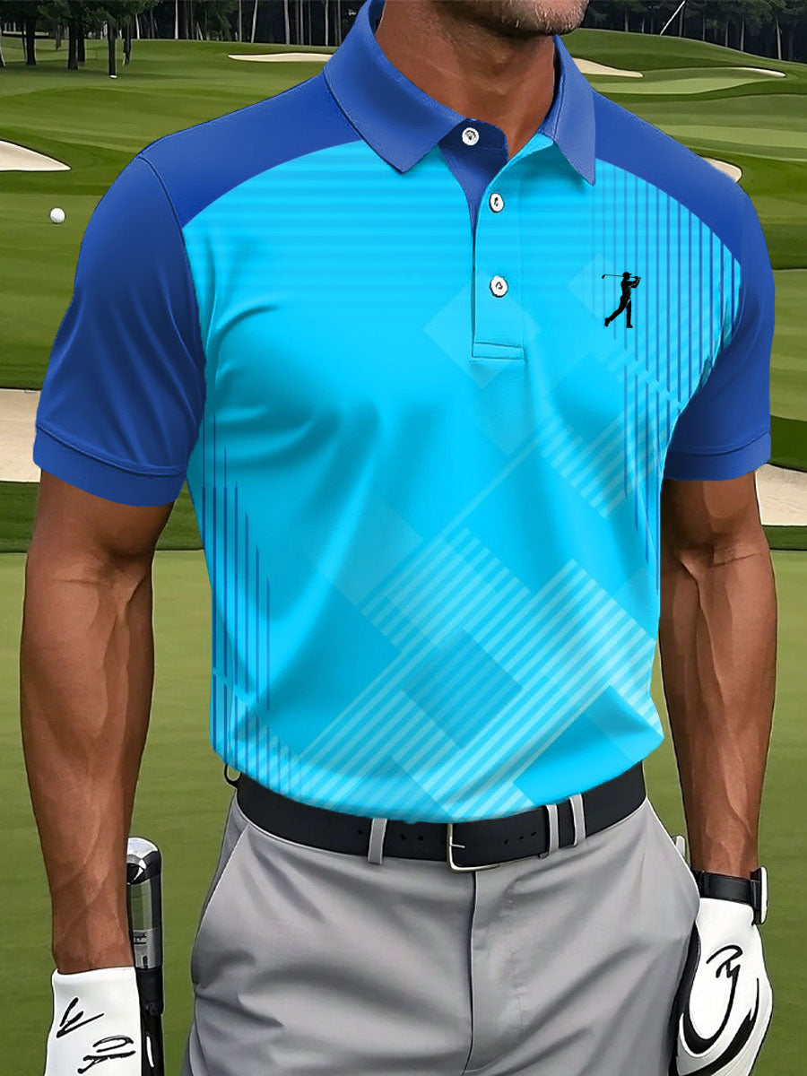 Men's Vintage Business Style Printed Casual Polo Shirt