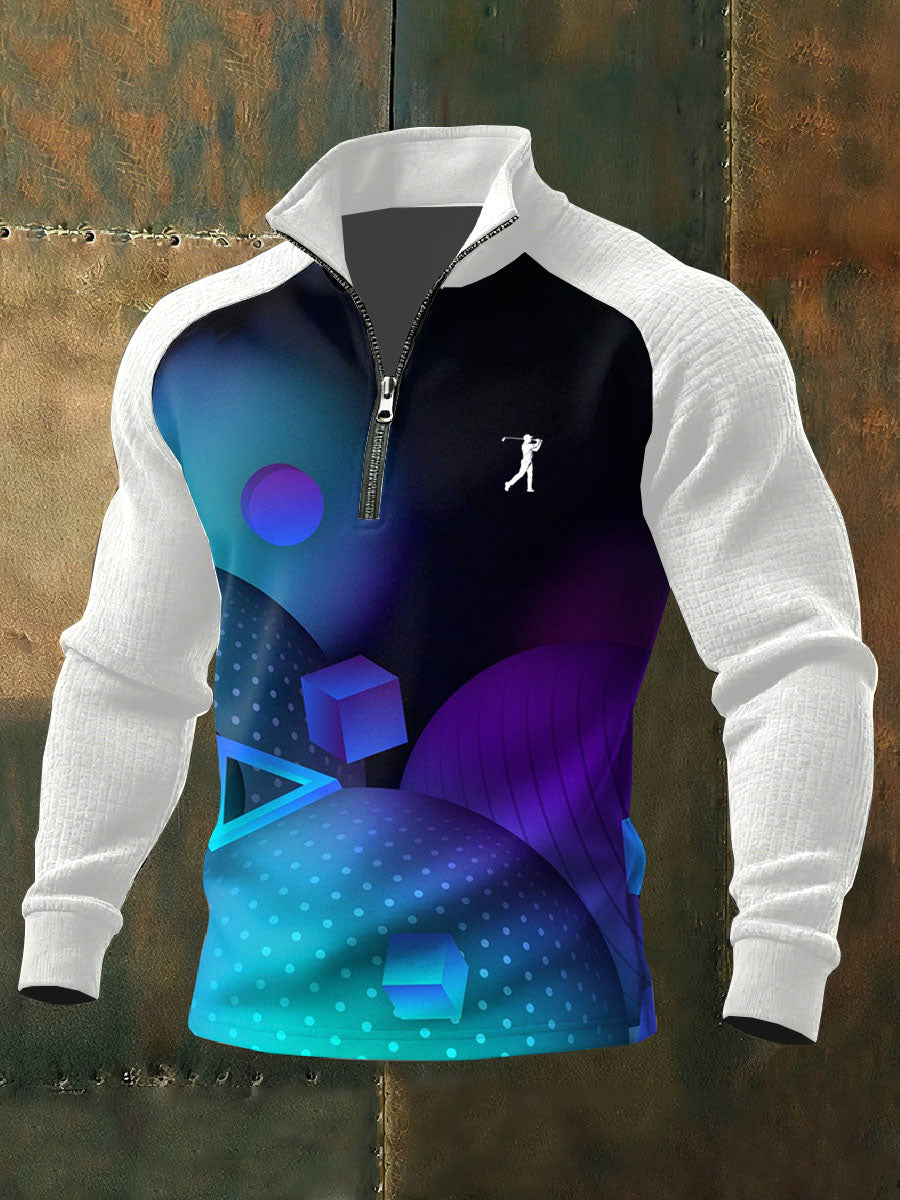 Men's Vintage Business Style Printed Casual Sweatshirt