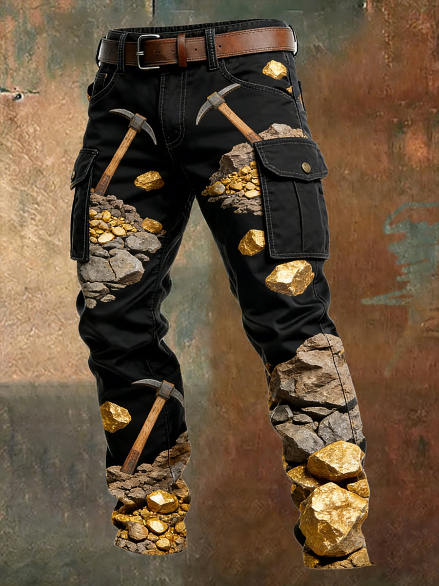 Men's Retro Business Style Casual Work Trousers