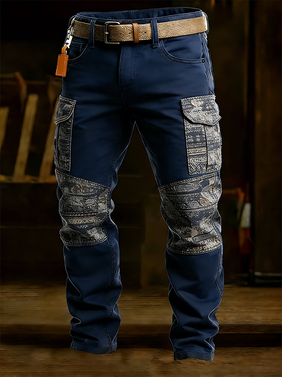 Men's Retro Business Style Casual Work Trousers