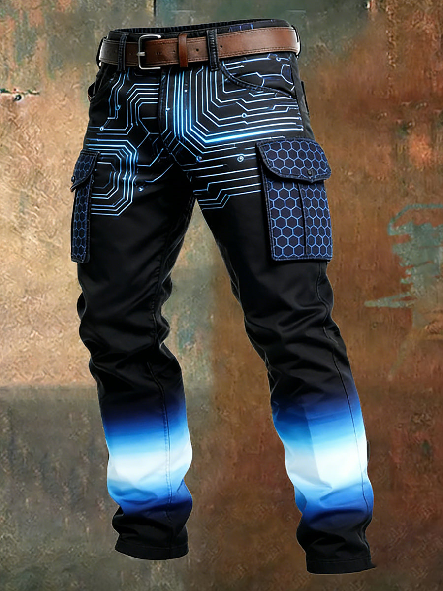 Men's Retro Business Style Casual Work Trousers