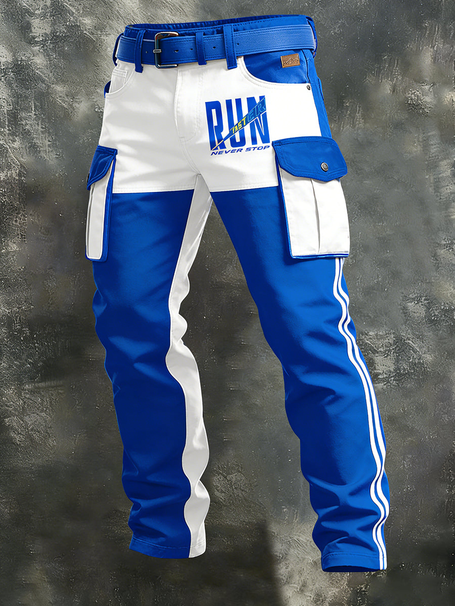 Men's Retro Business Style Casual Work Trousers