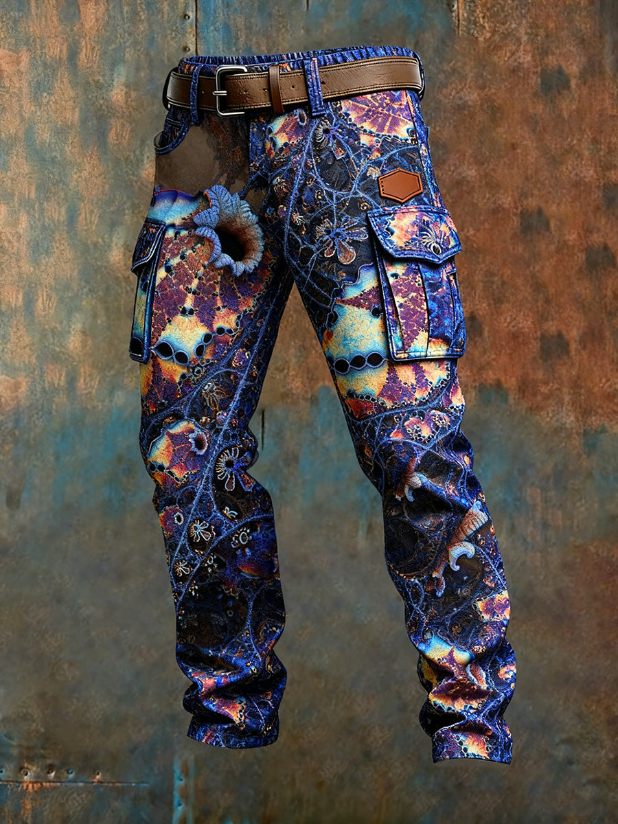 Men's Retro Business Style Casual Work Trousers