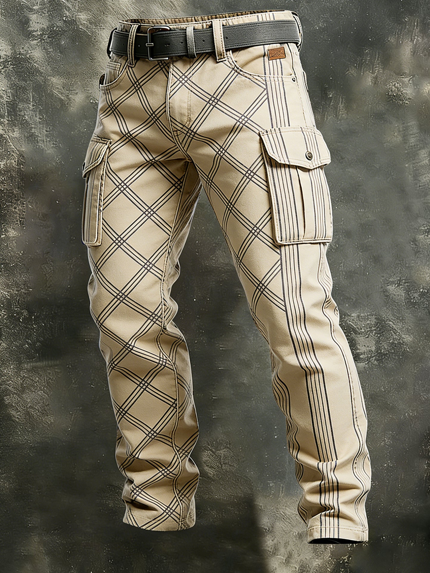 Men's Retro Business Style Casual Work Trousers