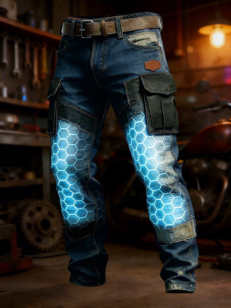 Men's Retro Business Style Casual Work Trousers