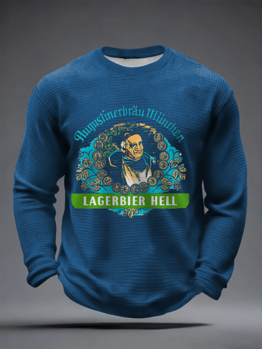 Men's Beer Lover Waffle Long Sleeve T-Shirt