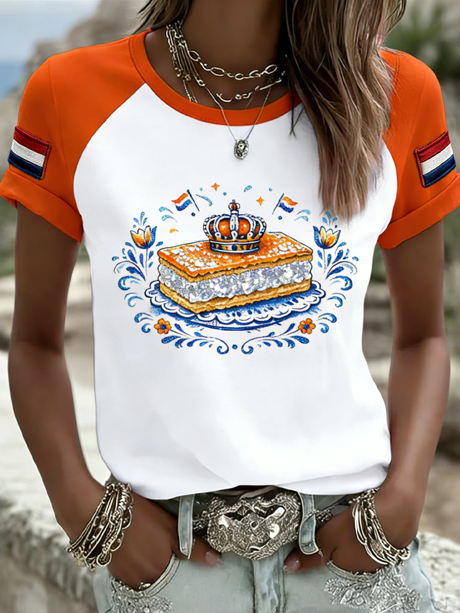 Women's Vintage Dutch King's Day Casual T-Shirt