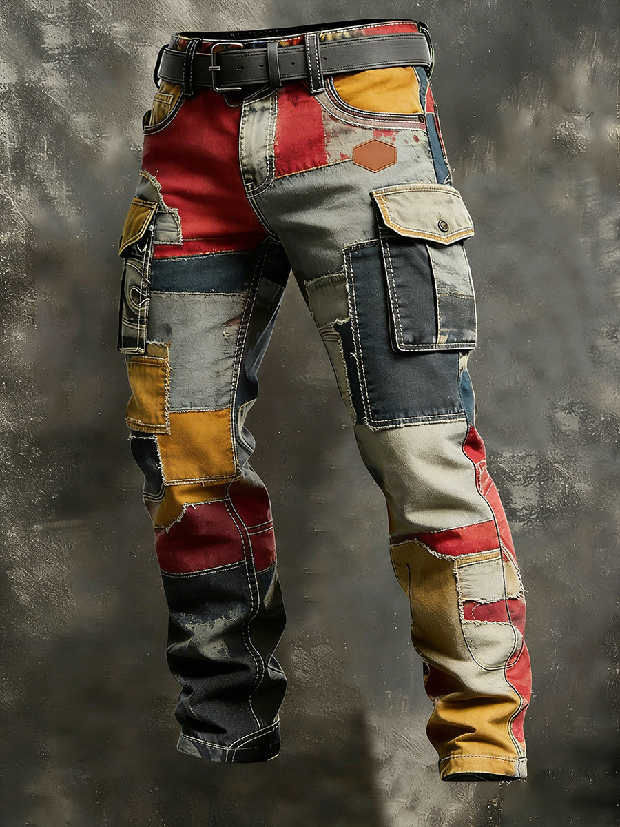 Men's Retro Business Style Casual Work Trousers