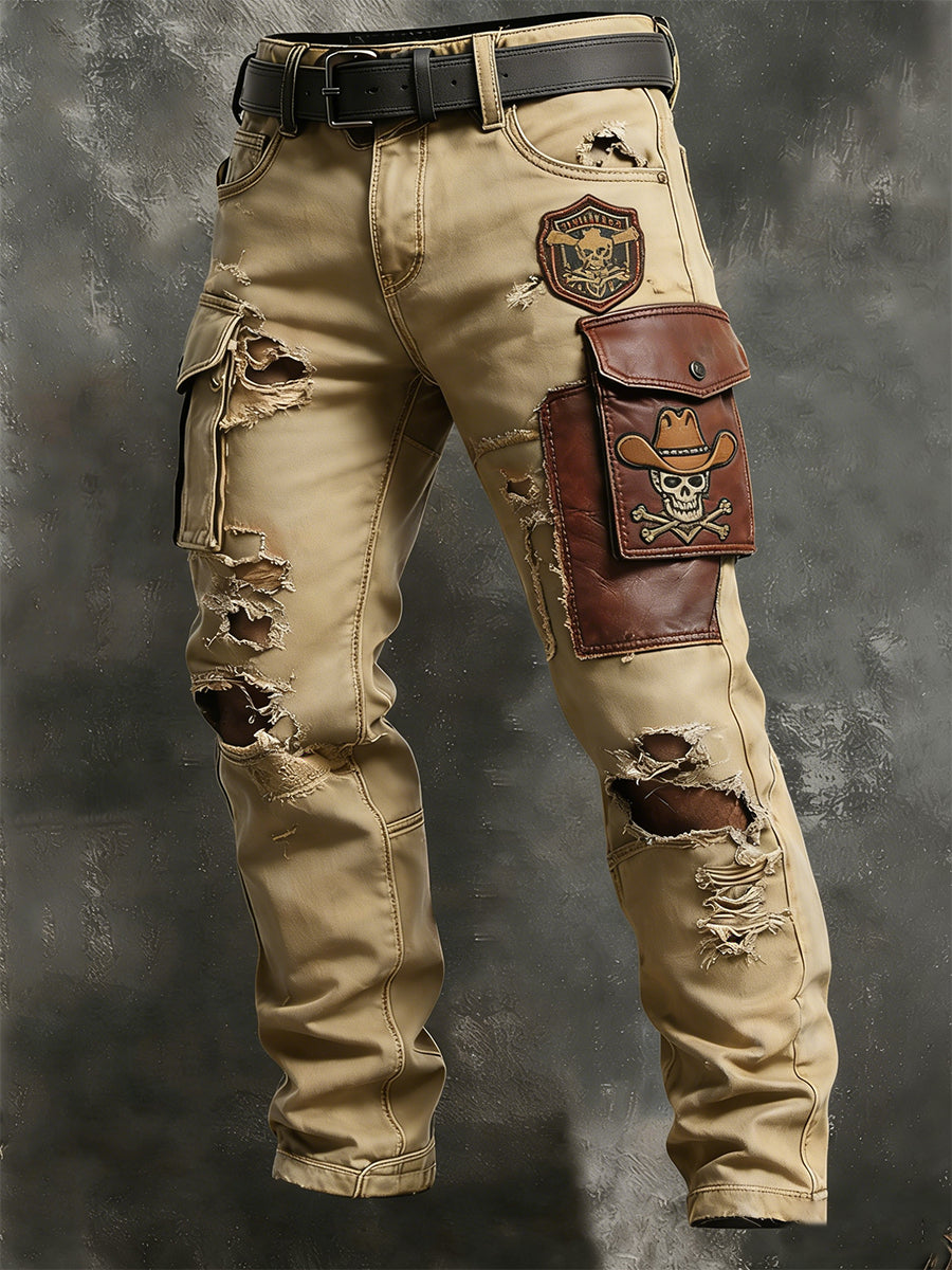 Men's Retro Business Style Casual Work Trousers