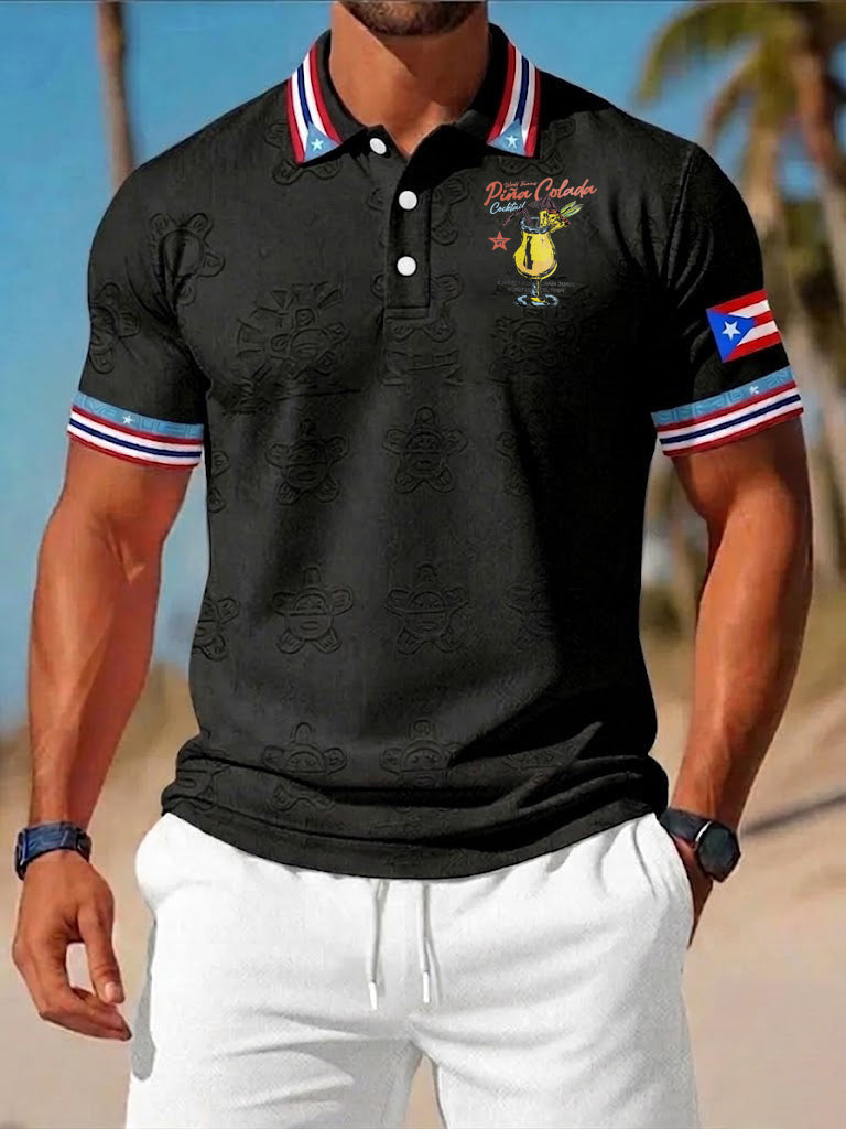 Men's Puerto Rico Piña Colada Printed Shirt