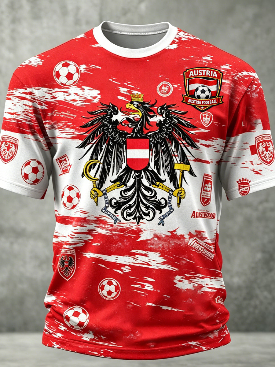 Retro Austrian Art Print Casual T-Shirt