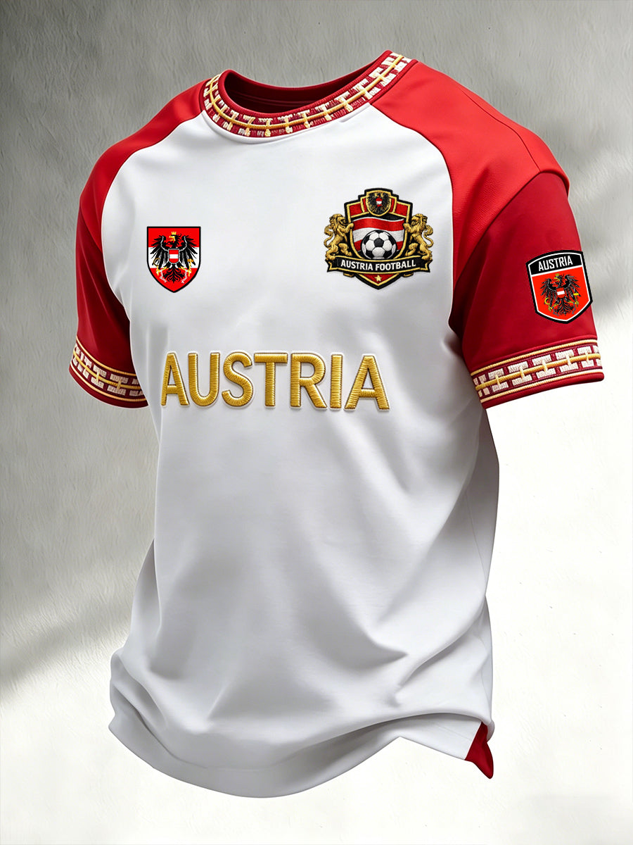 Retro Austrian Art Print Casual T-Shirt