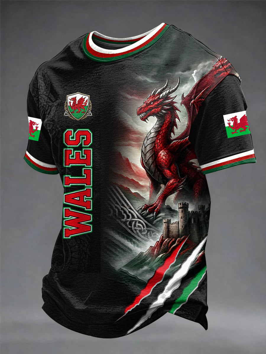 Men's Welsh Dragon Printed T-shirt
