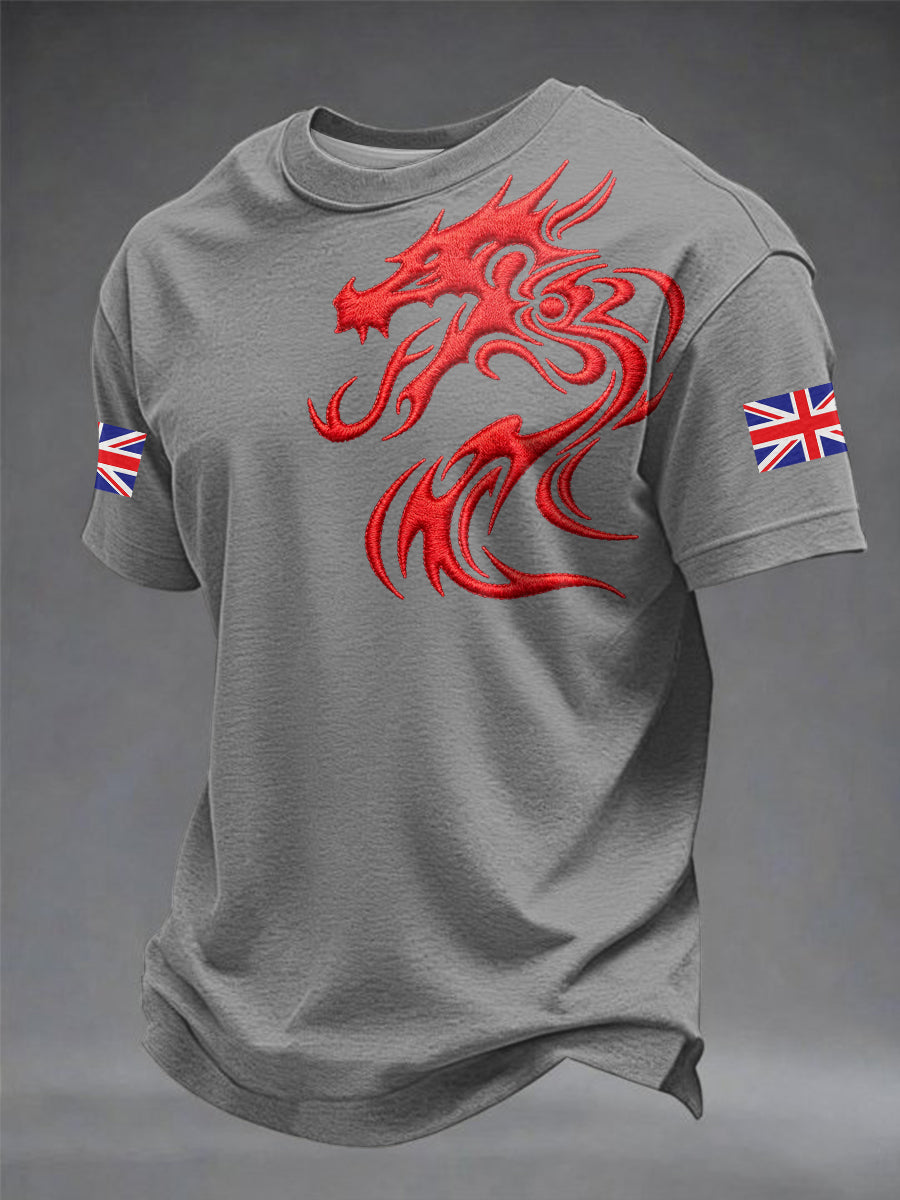 Men's Welsh Dragon Printed T-shirt