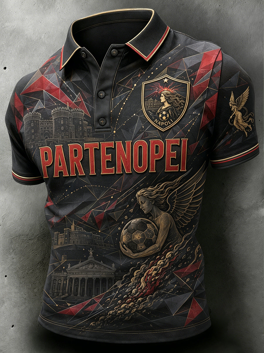 Men's Aitalian Football Napoli Short Sleeve T-Shirt