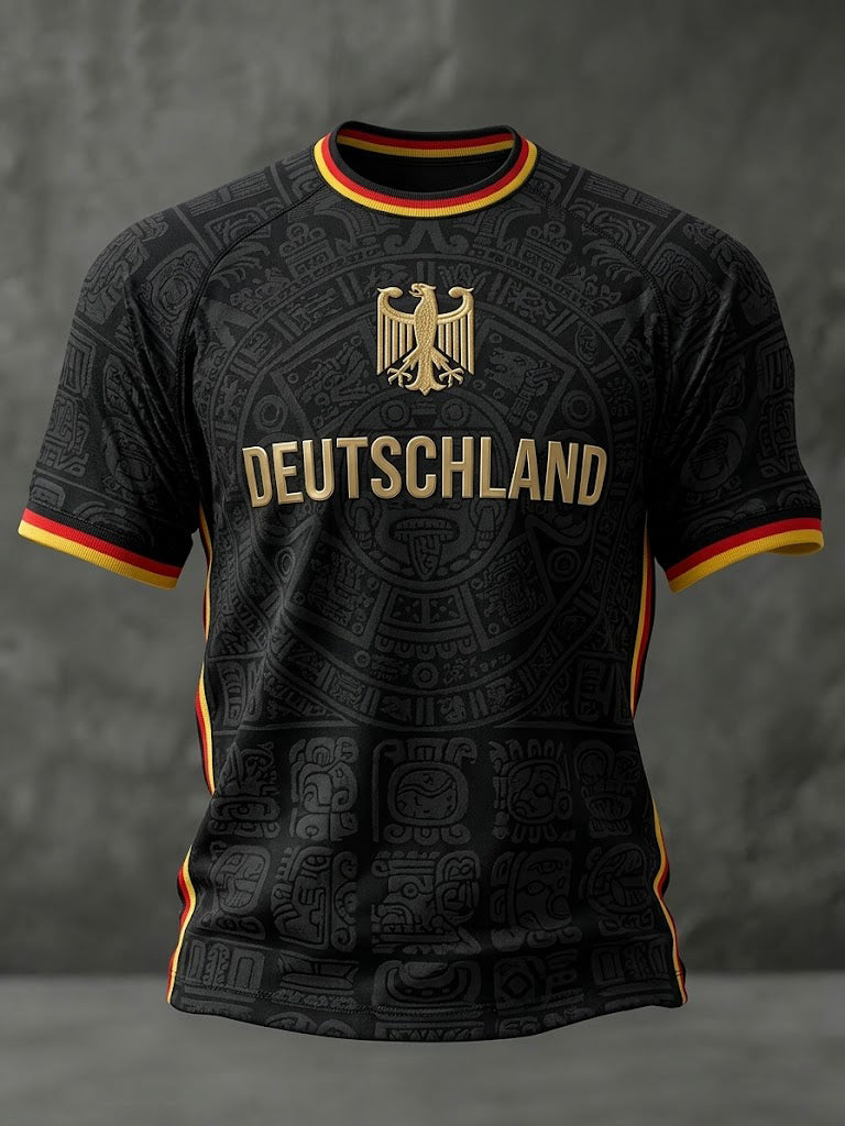 Herren-Fußball-T-Shirt mit Deutschland-Druck