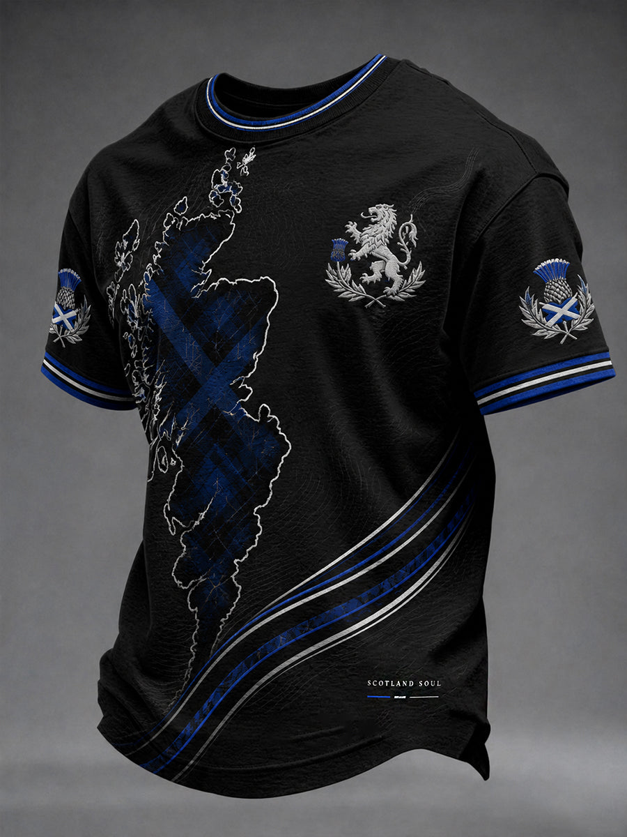 Men's Scotland Art Printed Short Sleeve T-shirt