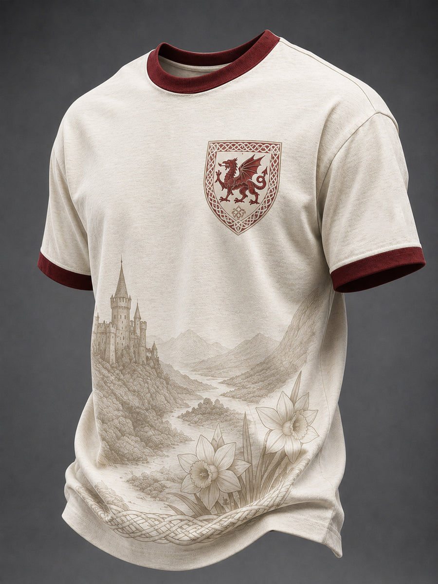Men's Welsh Dragon Printed T-shirt