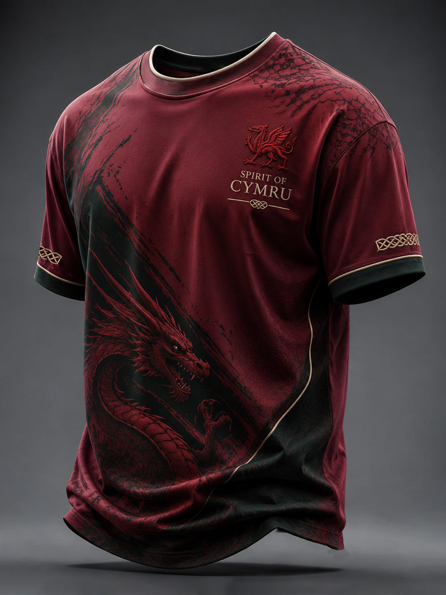 Men's Welsh Dragon Printed T-shirt