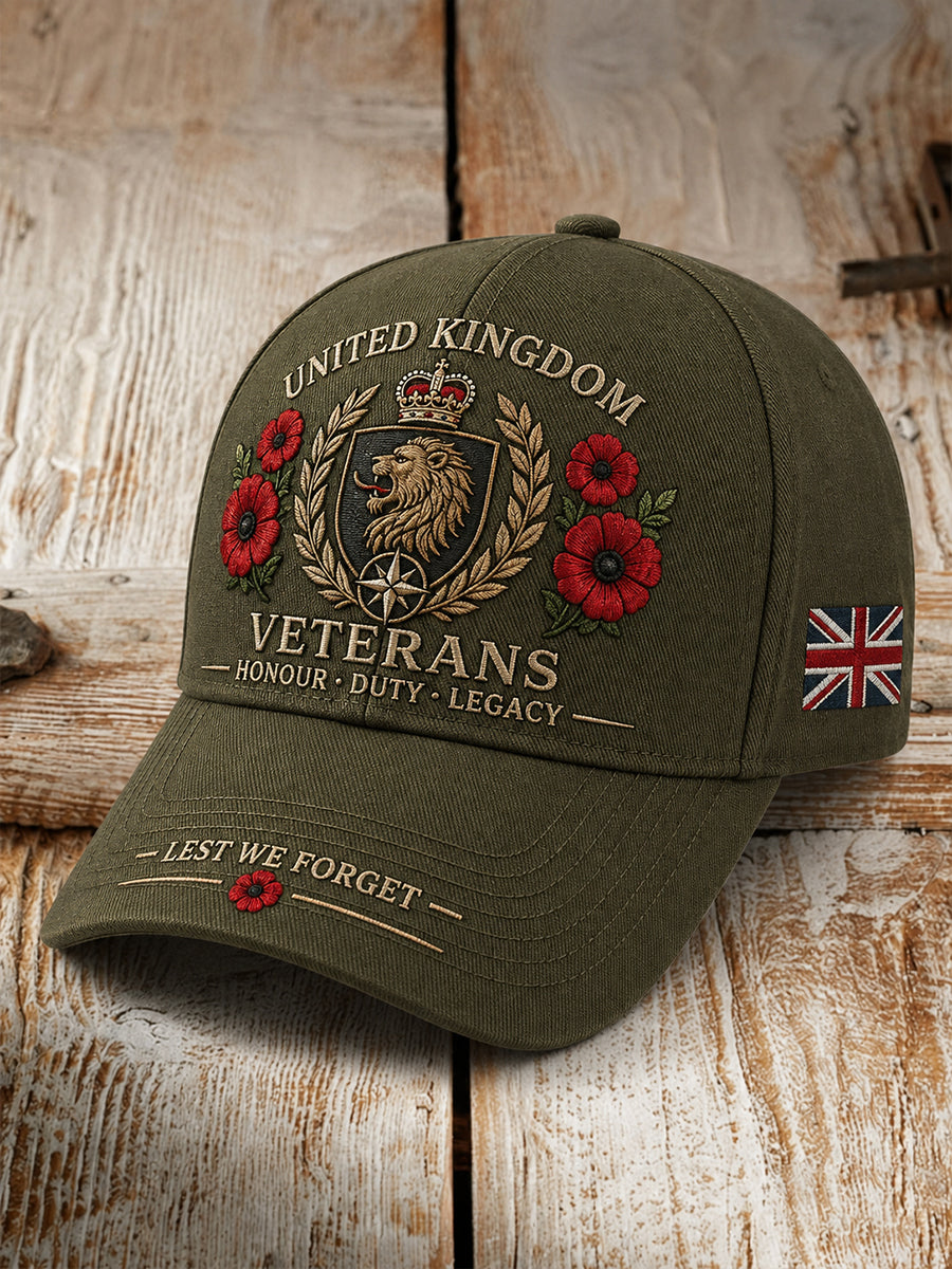 Men's Hat With Military Commemorative Print