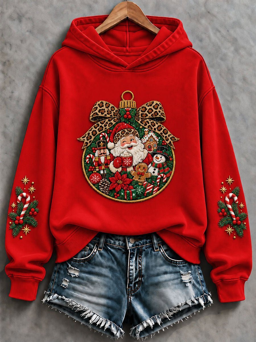Women's Funny Christmas Santa Claus Print Casual Regular Sweatshirt