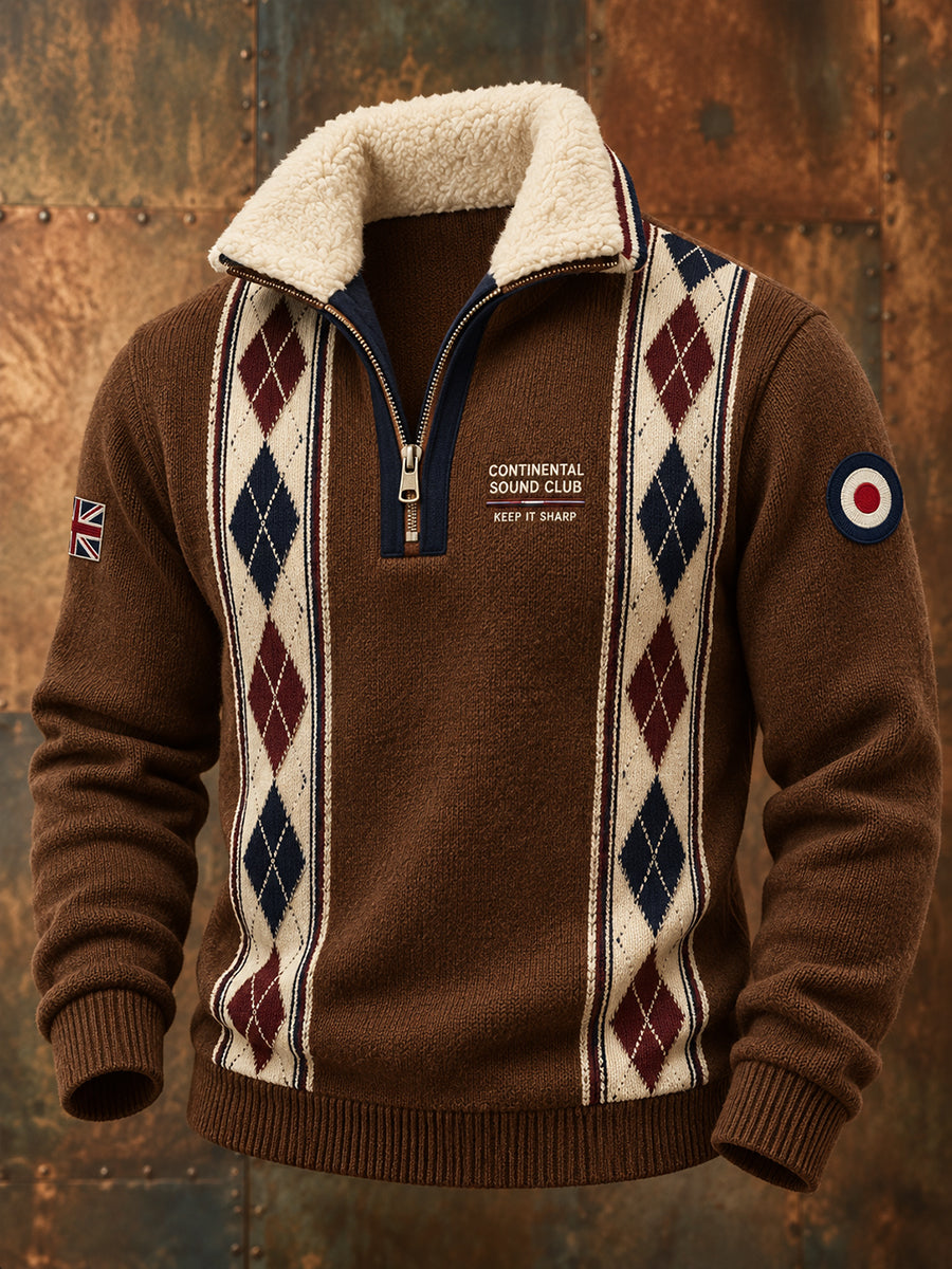 Men's Paul Weller Mod Culture Fleece-Lined Stand-Collar Sweatshirt