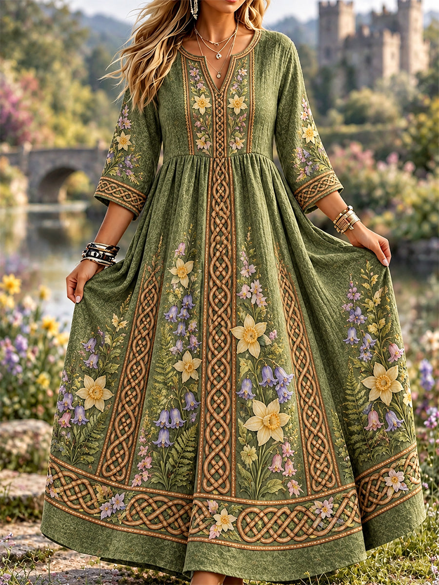 Women's Welsh-Style Print Dress