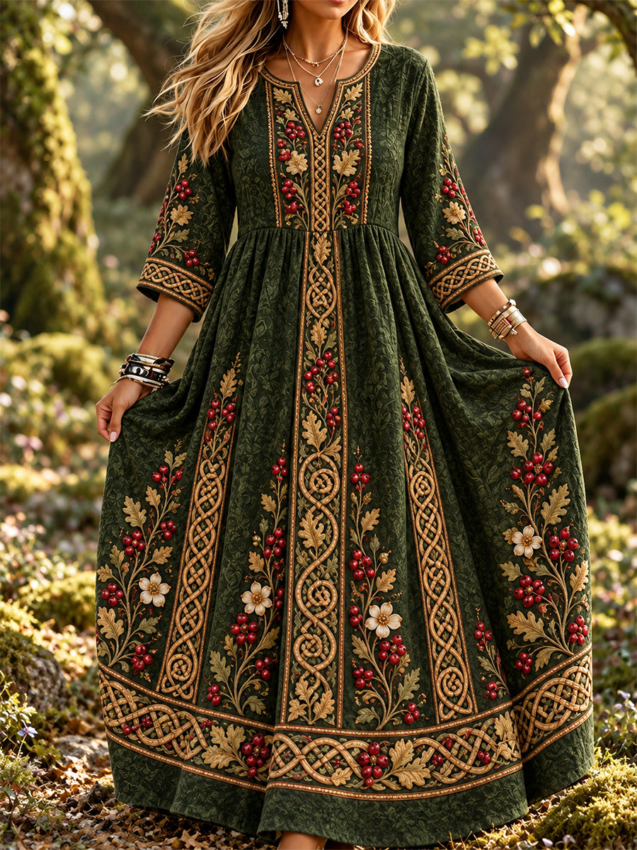 Women's Welsh-Style Print Dress
