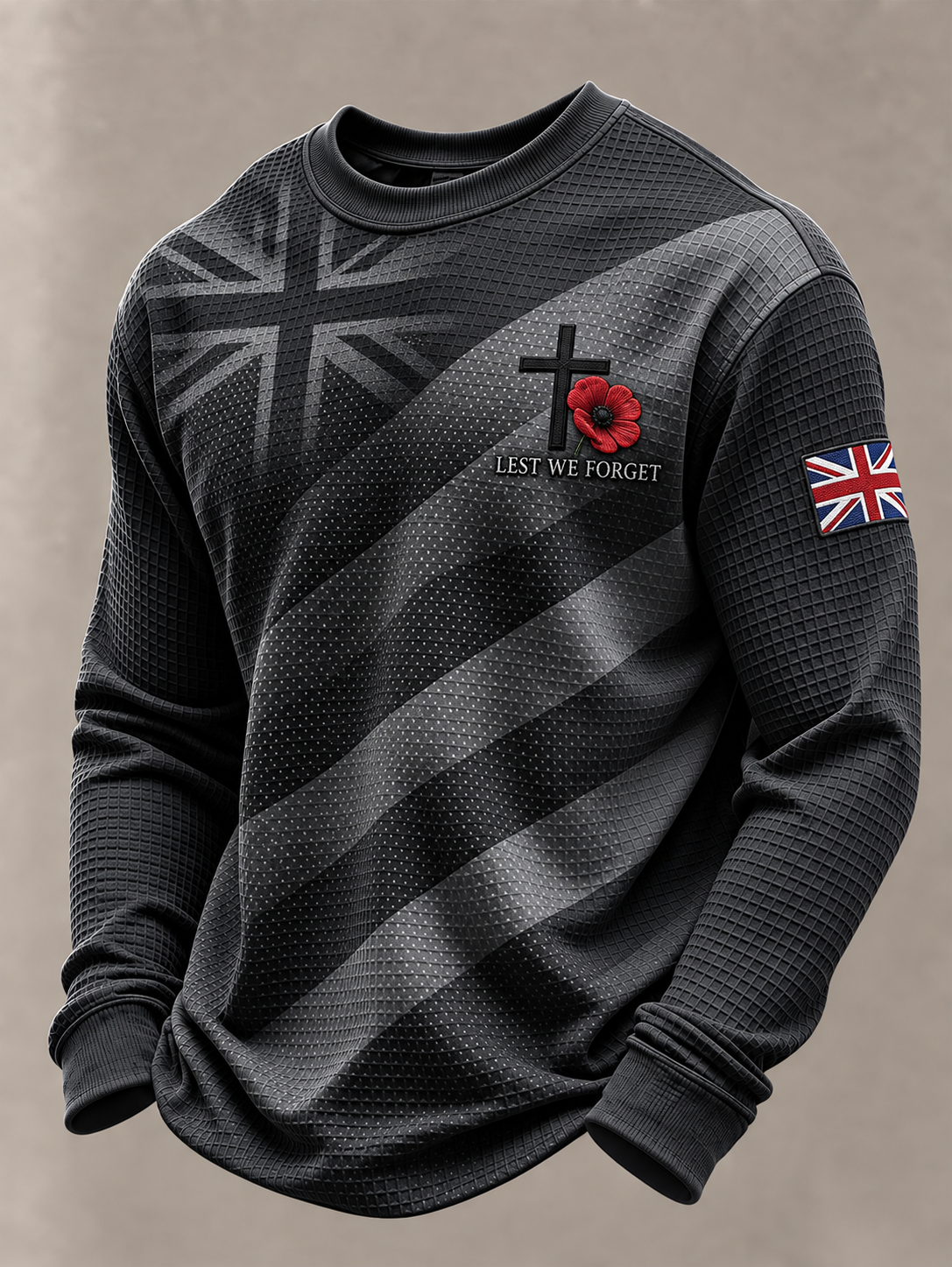 Men's Remembrance Day Waffle Sweatshirt