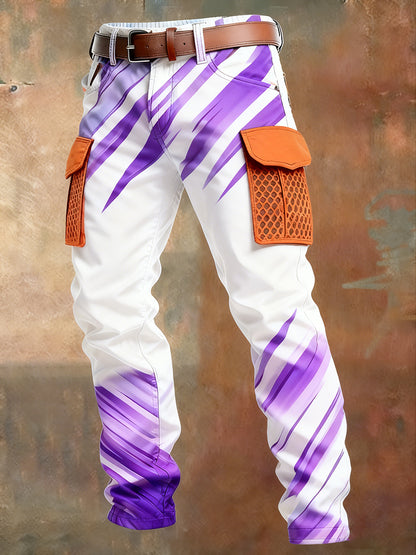 Men's Retro Business Style Casual Work Trousers