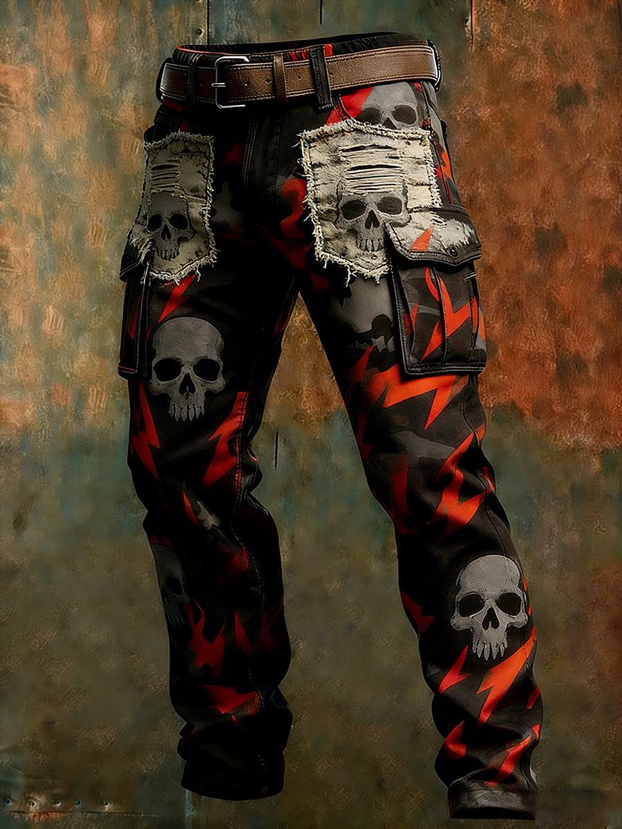 Men's Retro Business Style Casual Work Trousers