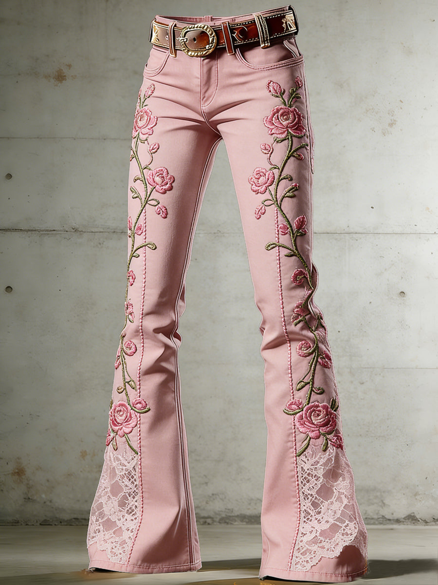 Women's Flower Art Printed Irregular Skirt