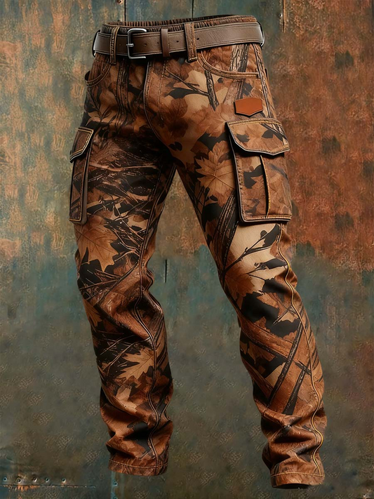 Men's Retro Business Style Casual Work Trousers