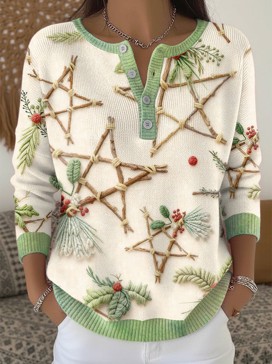 Women's Christmas Star Fashion Sweater