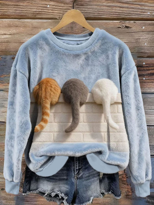 Women's Cat's Butt Flannel Hoodie