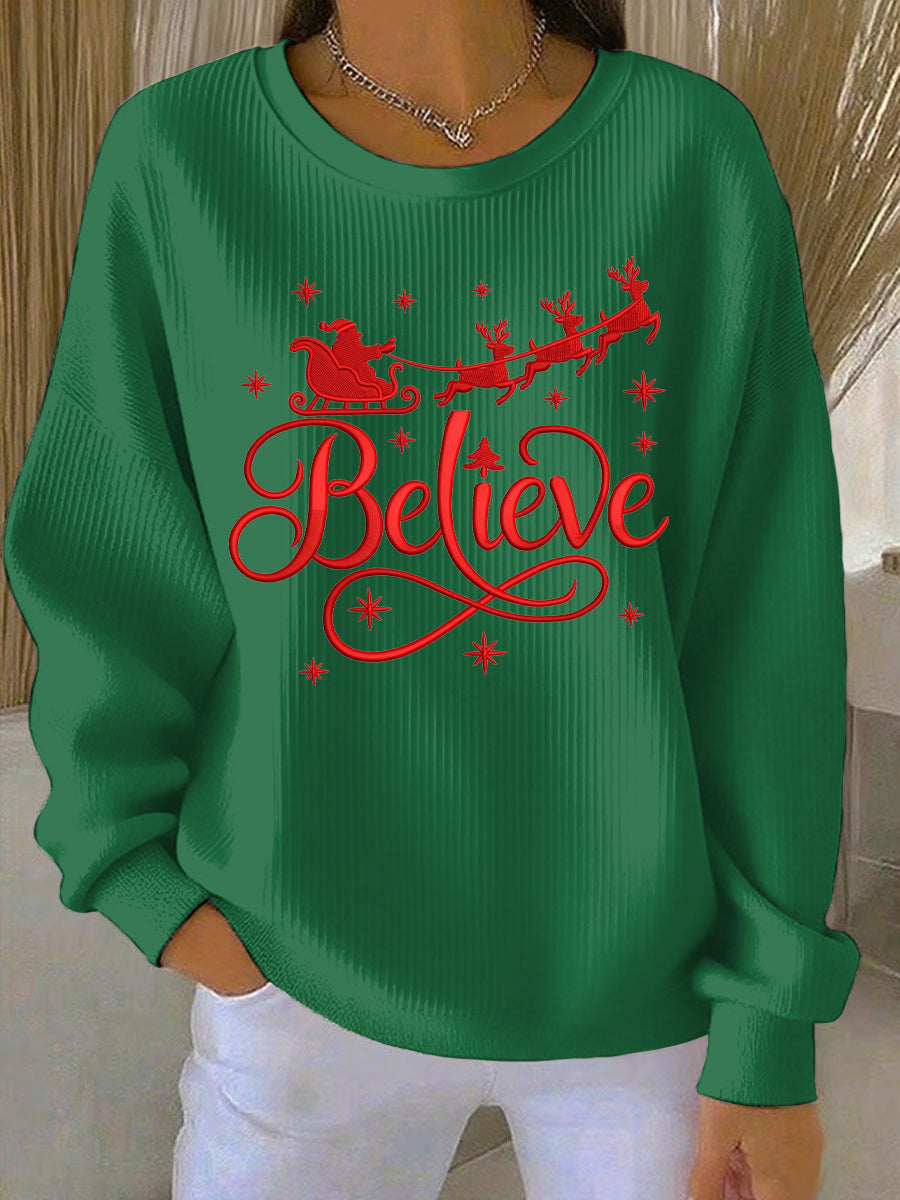 Women's Christmas Print Casual Sweatshirt