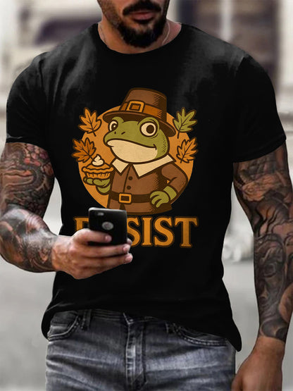 Men's Resist Thanksgiving Printed short sleeves t-shirt