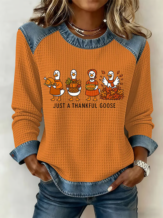 Women's Casual Christmas Faith Waffle Top