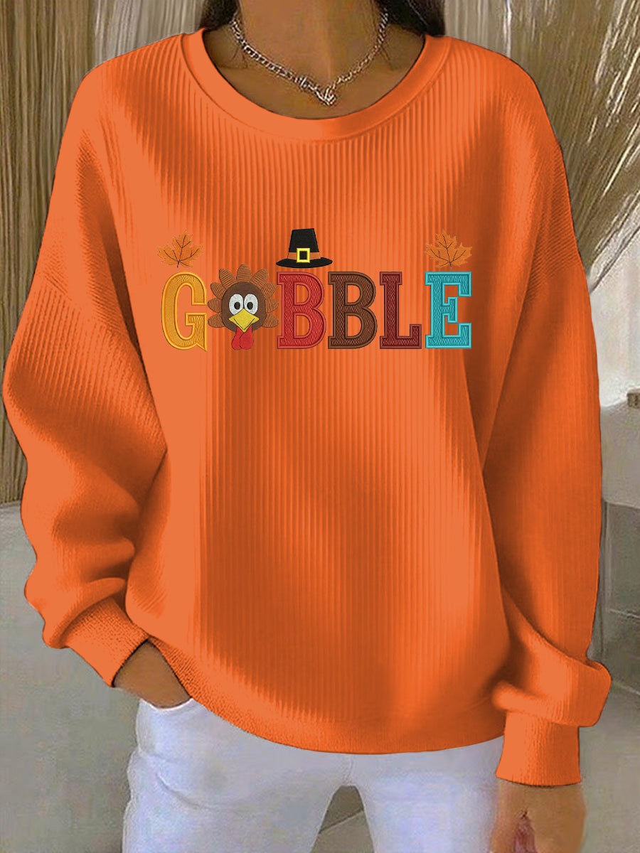 Women's Thanksgiving Print Casual Sweatshirt