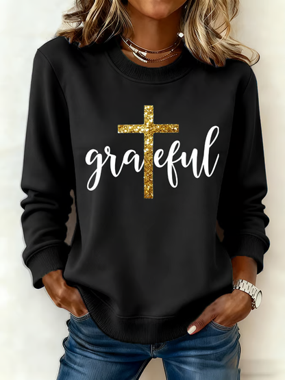 Women's Grateful Cross Casual Sweatshirt